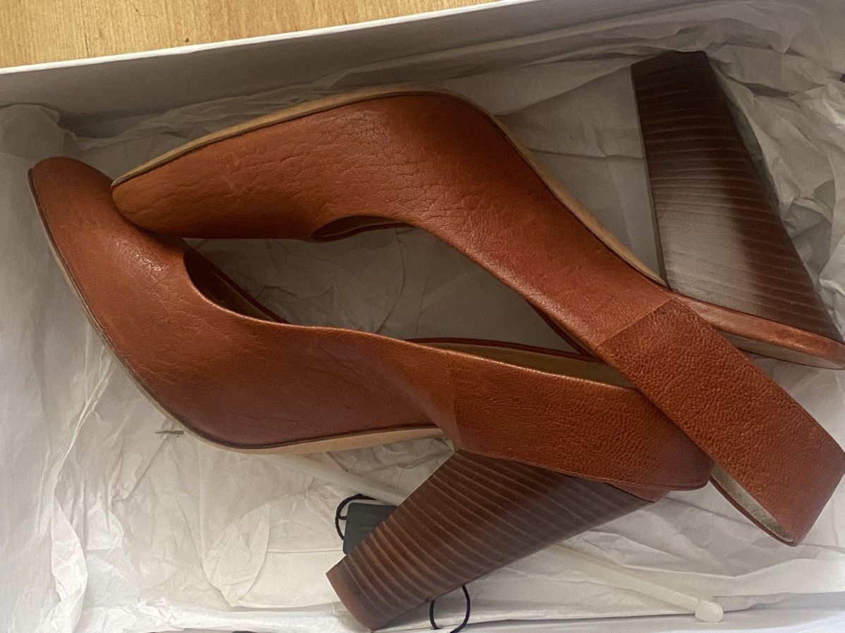 Dolce & Gabbana D&G Slingback Leather Heels Cognac Colour Size US 9 / IT 39 - 1 Thumbnail