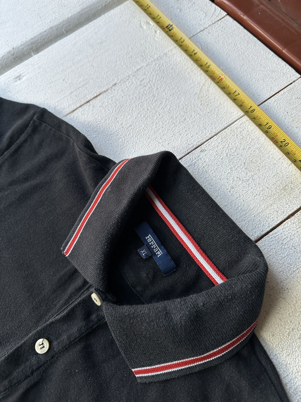 Ferrari 🚨RACING FERRARI BLACK POLO LOGO SPORT TEE MEN BLACK FADE Size US XL / EU 56 / 4 - 7 Thumbnail