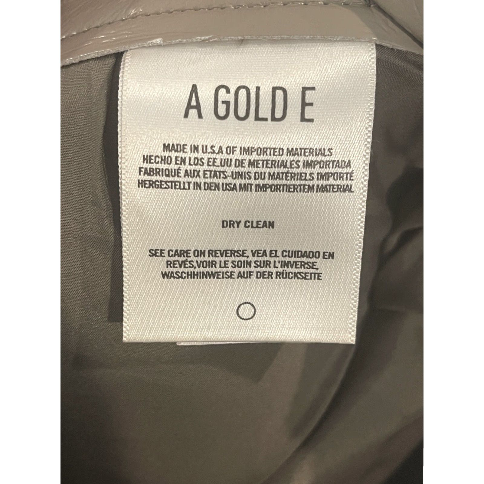 Agolde AGOLDE Women's Leather 90s Pinch Waist Pants Quail Patent Beige Size 27 Size 27" / US 4 / IT 40 - 3 Thumbnail