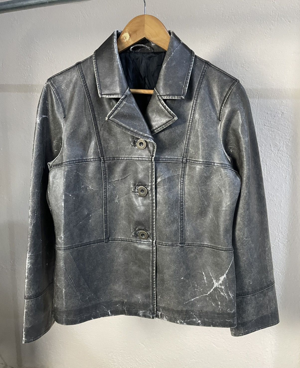 Japanese Brand Rare Vintage Japanese Brand Pvc Leather Jacket Size US S / EU 44-46 / 1 - 3 Thumbnail