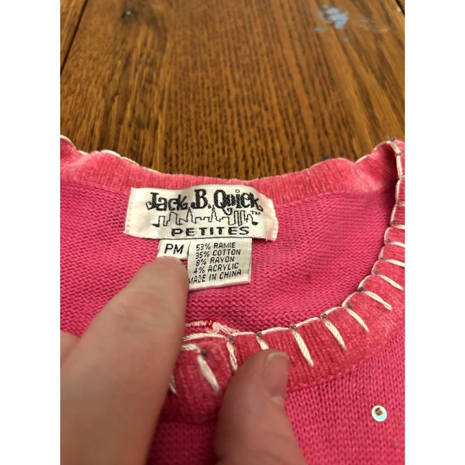 Vintage VINTAGE Jack B Quick Christmas Santa Sweater M Pink Size M / US 6-8 / IT 42-44 - 2 Thumbnail