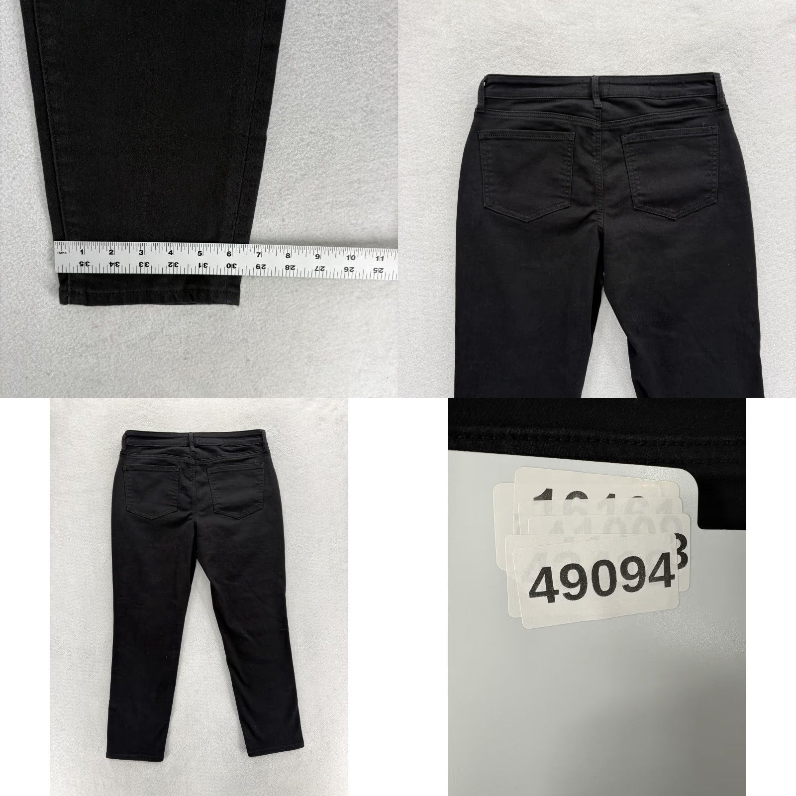 NYDJ VINTAGE NYDJ Margot Girlfriend Jeans Womens 6P Black Mid Rise Stretch Cool Embrace Denim Size 28" / US 6 / IT 42 - 8 Thumbnail