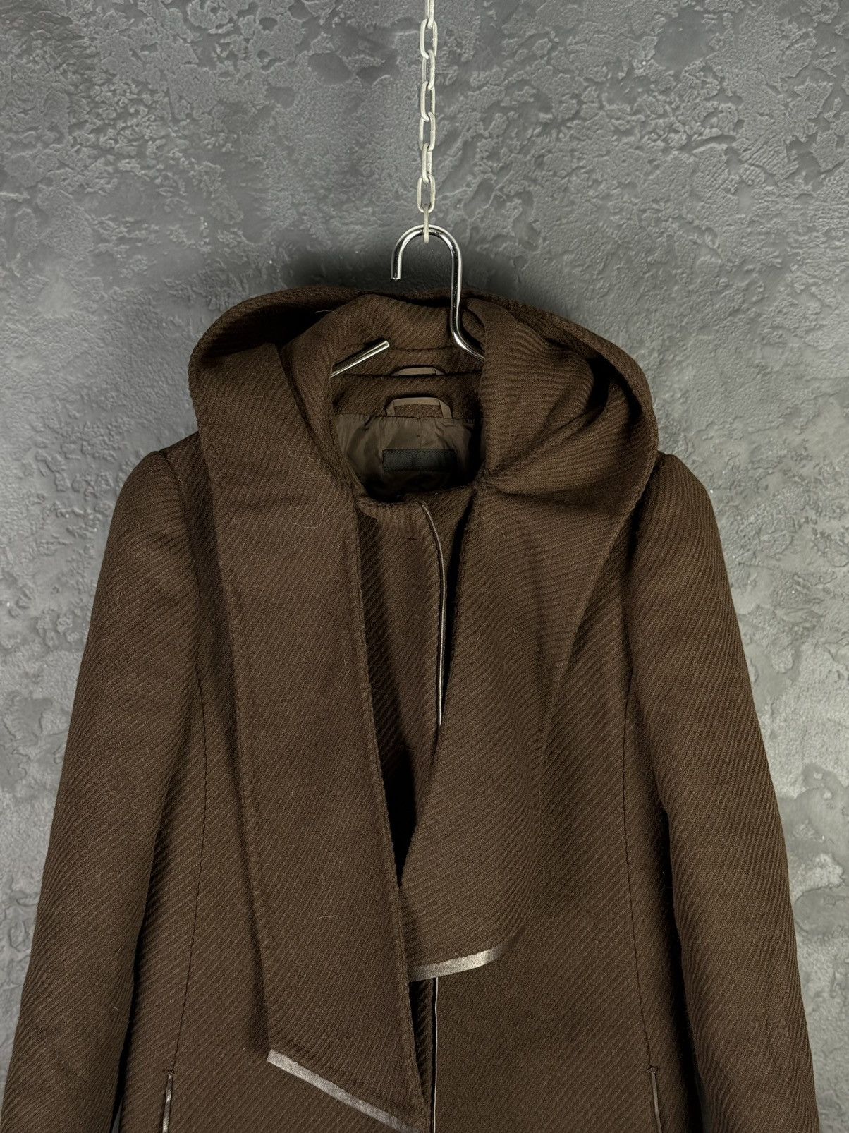 Prada Prada Women’s Hooded Brown Wool Long Coat Size S Size S / US 4 / IT 40 - 9 Thumbnail
