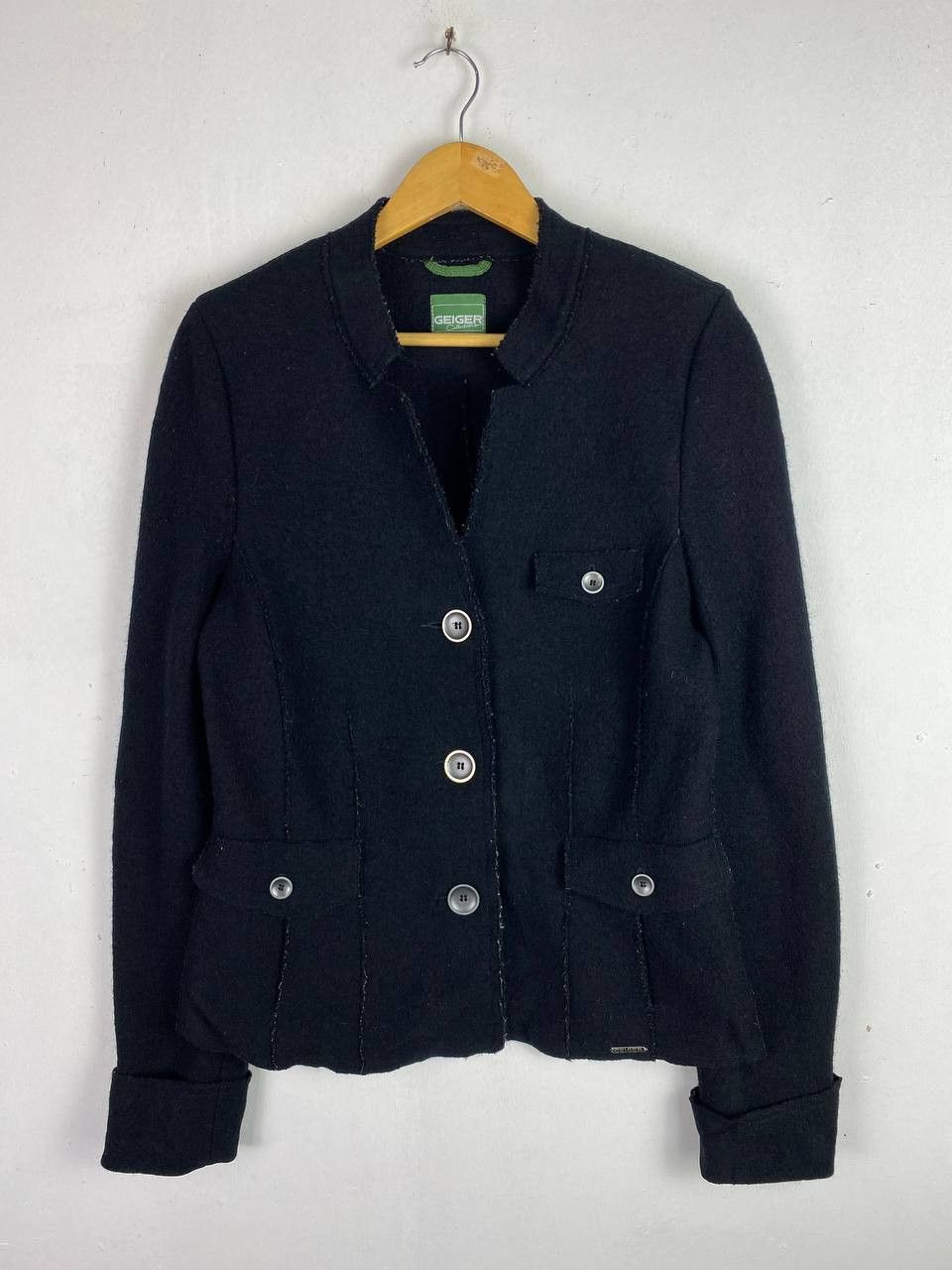 image of Archival Clothing x Avant Garde Geiger Austria Wool Jacket Nice Design in Black, Men's (Size Medium
