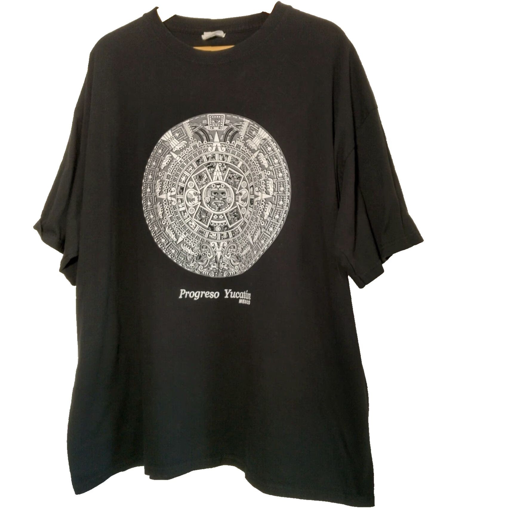 Vintage VINTAGE Yazbek Mexico T-Shirt Men 3XL Black Mayan Calendar Aztec Travel Tourist Size US XXL / EU 58 / 5 - 2 Thumbnail