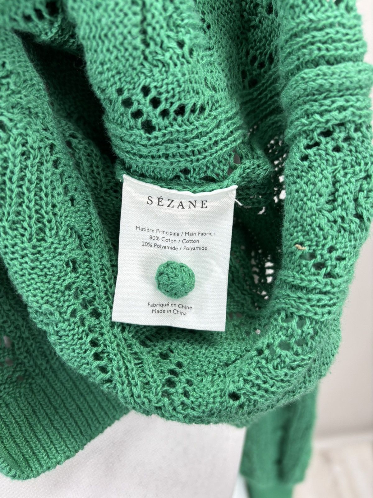 Sezane Womens sweater Sezane Size S Color Green Size S / US 4 / IT 40 - 11 Thumbnail