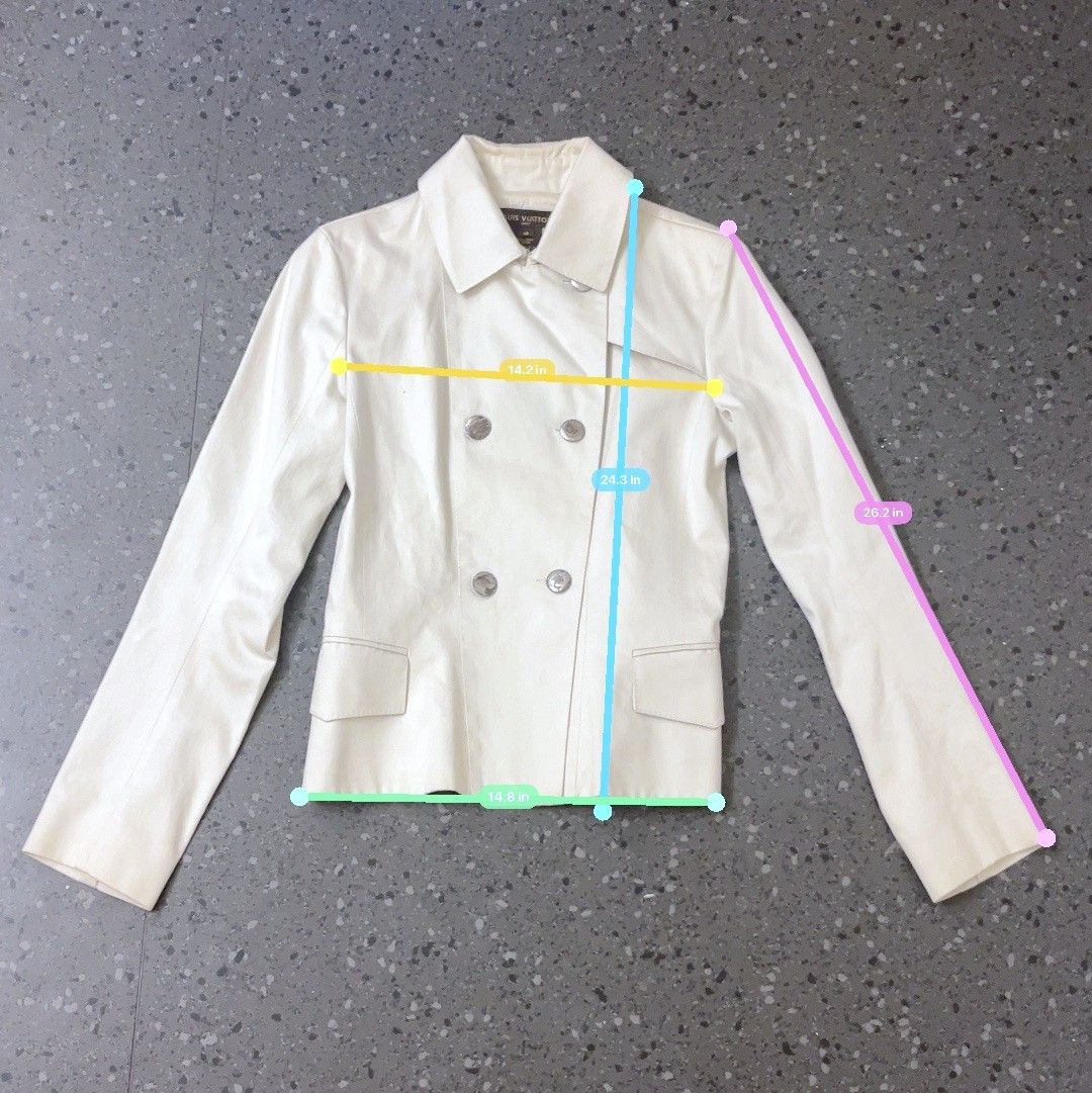 Louis Vuitton Louis Vuitton Cream Double-Breasted Blazer Size 40R - 2 Thumbnail