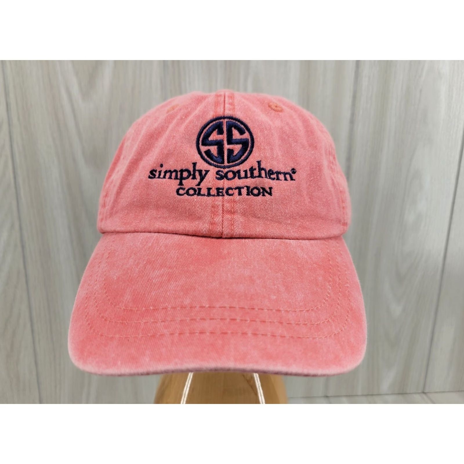 Vintage VINTAGE Simply Southern Collection Hat Peach Solid Distressed Cap Adjustable Womens Baseball Cap Adjustble Peach Ladies Canvas Logo Belt? Size ONE SIZE - 2 Thumbnail
