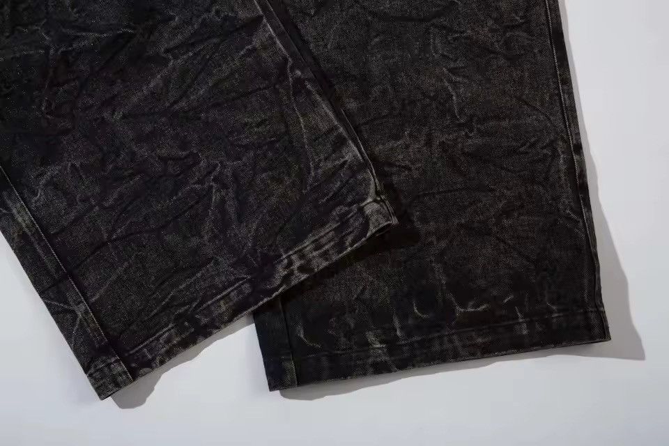 Jean Washed Embroidered High Street Wide Leg Loose Jeans Size US 34 / EU 50 - 11 Thumbnail