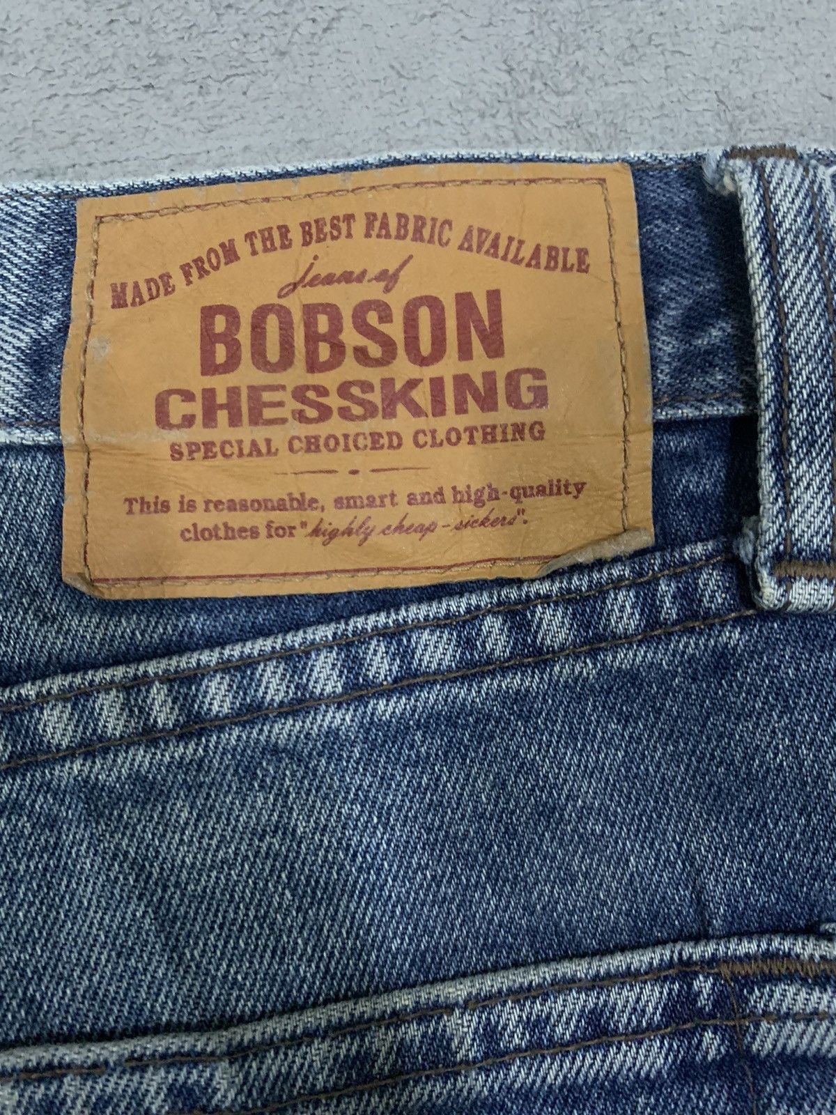 Japanese Brand Vintage Japanese Brand Bobson Blue Washed Loose Fit Jeans Size US 34 / EU 50 - 12 Thumbnail