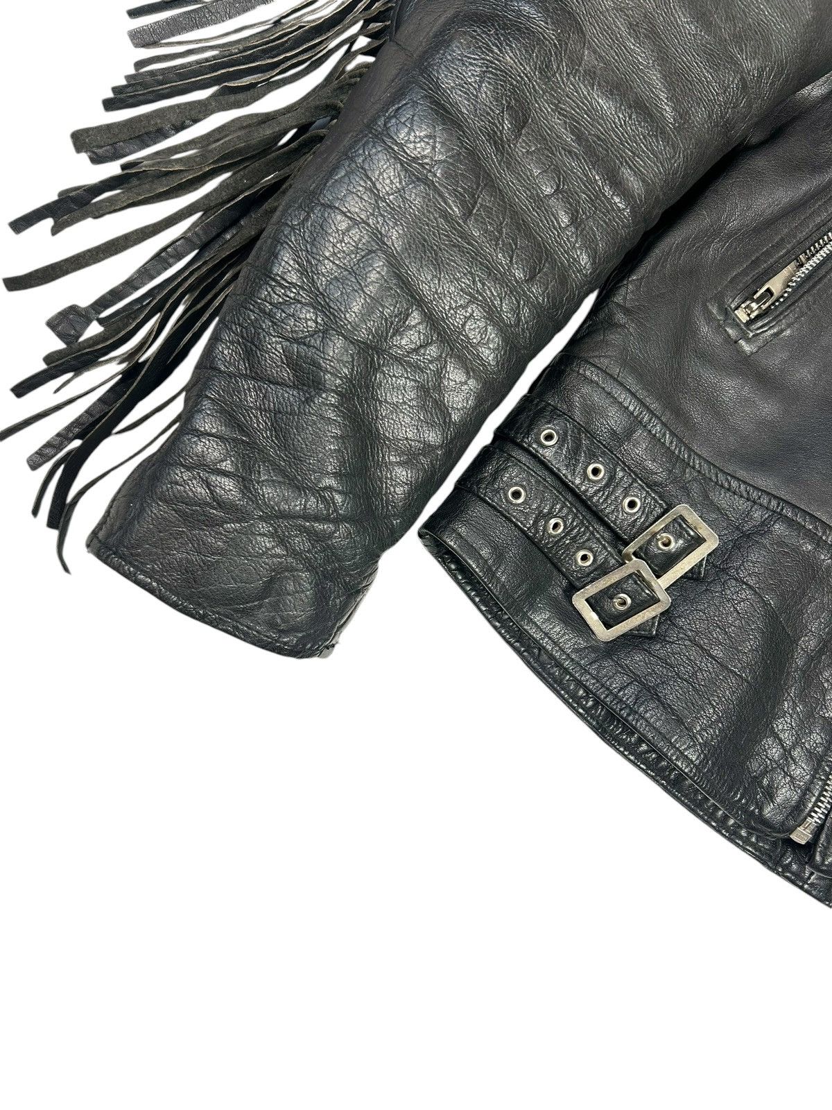 Levi's × Vintage Vintage Black Biker leather jacket with fringe Size US L / EU 52-54 / 3 - 4 Thumbnail