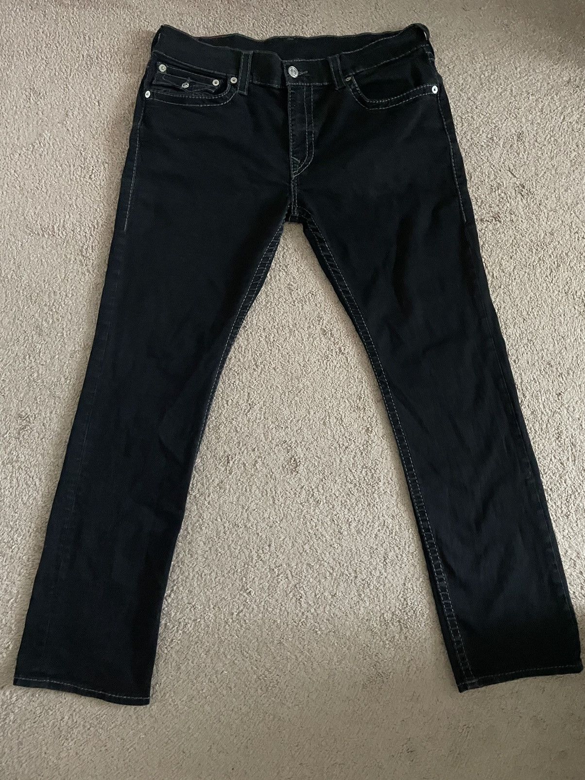 True Religion True Religion Ricky Big T Straight Leg Jeans Size US 38 / EU 54 - 2 Thumbnail