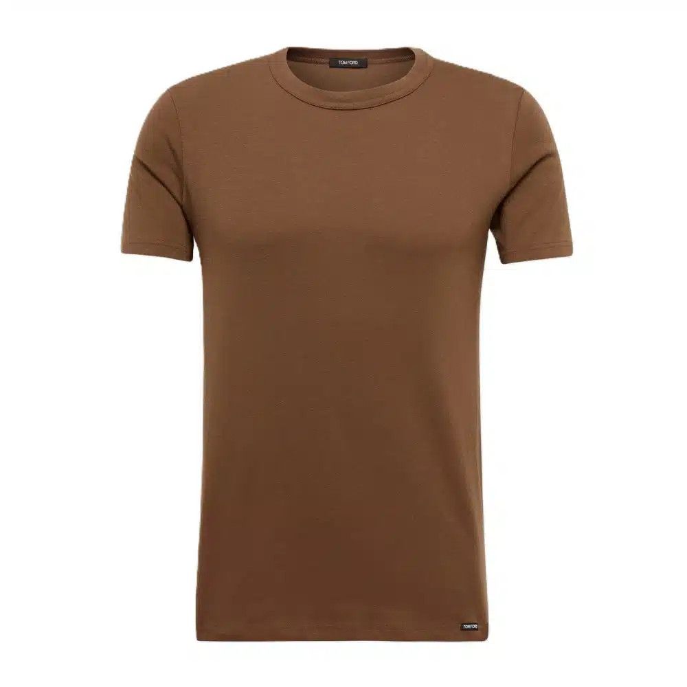 Tom Ford o1loc1c0526 IST4M08 Crewneck Underwear Cotton T-Shirt Brown Size US M / EU 48-50 / 2 - 1 Thumbnail