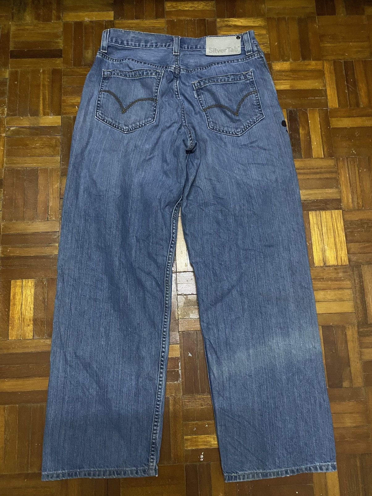 Japanese Brand Baggy Jean Silver Tad Size US 31 - 10 Thumbnail