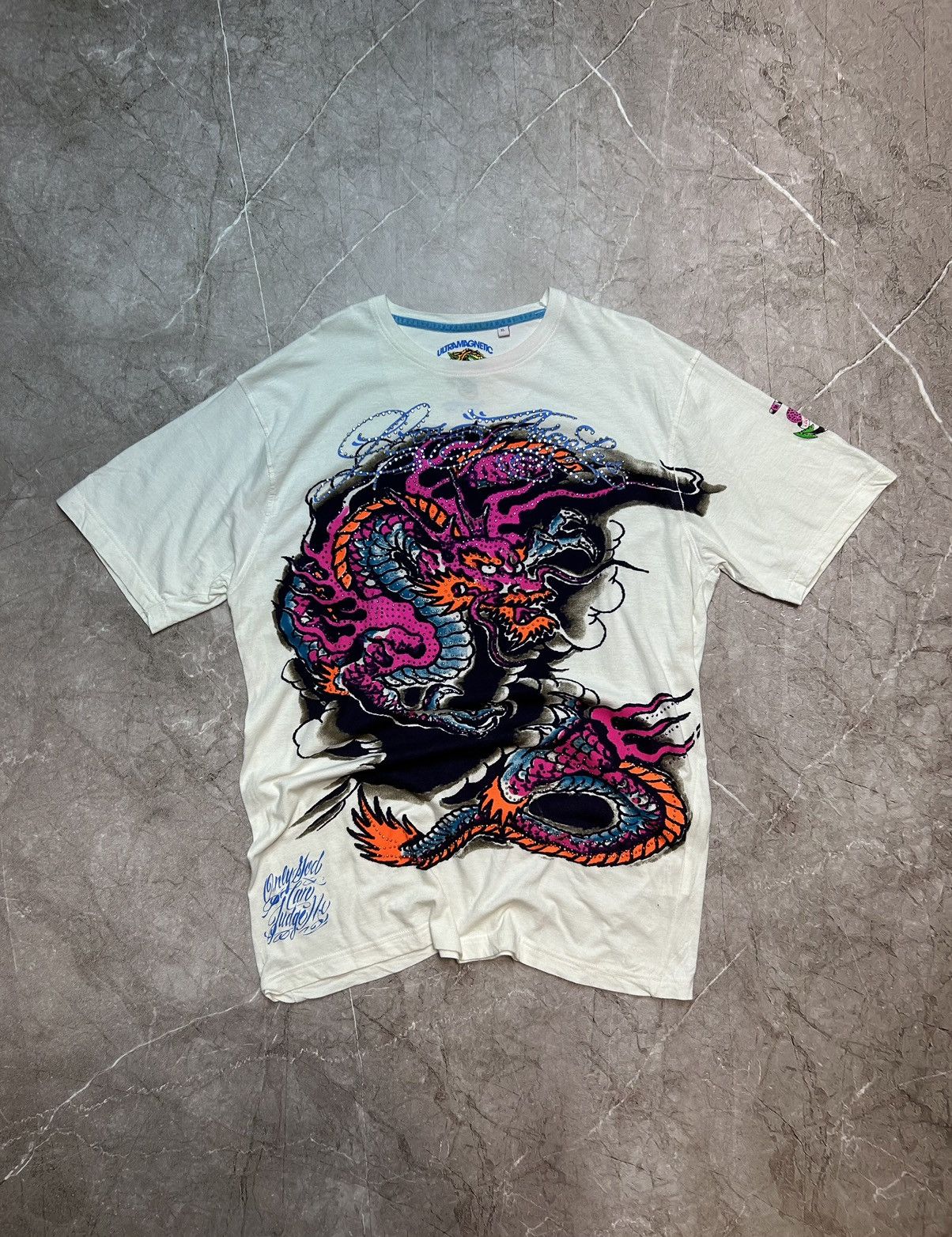 Ed Hardy × Vintage Vintage Ultramagnetic Y 2K Graphic Tee Big Print Ed Hardy Size US XL / EU 56 / 4 - 1 Thumbnail