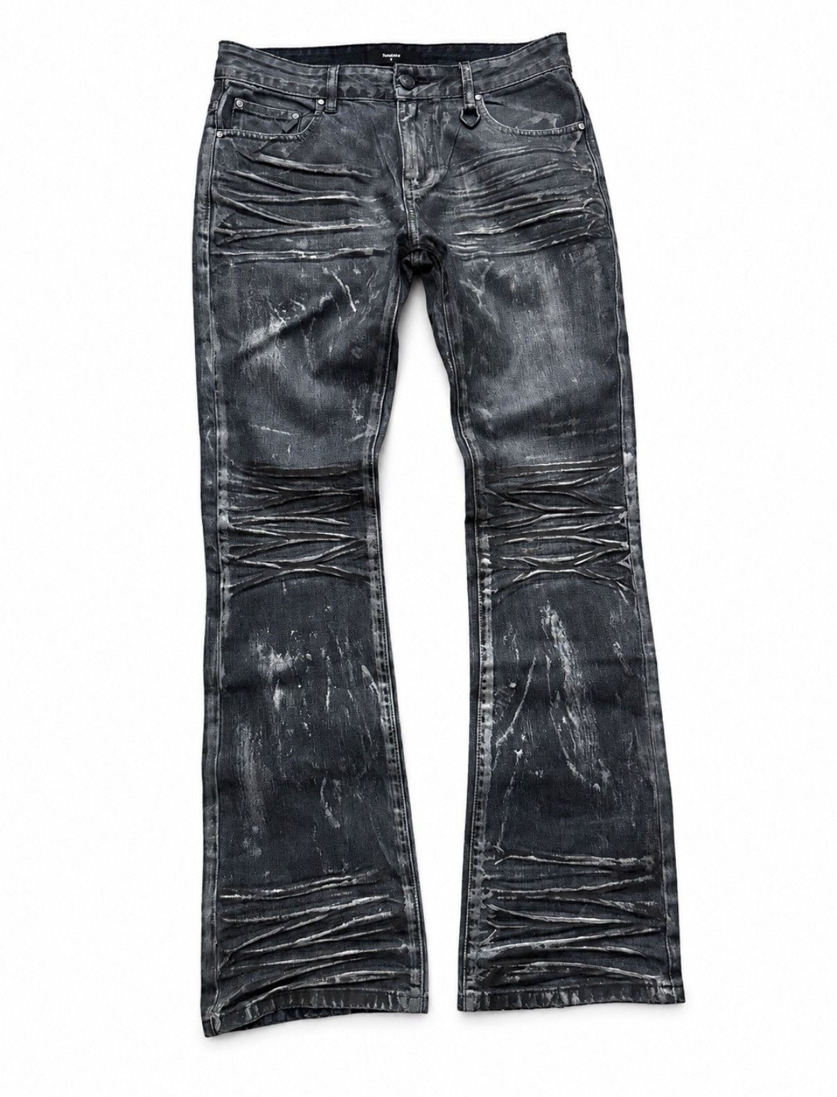 Other Black Waxed Raw Denim Jeans by Five-Koh | Grailed