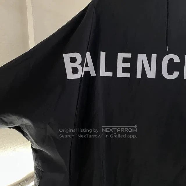 Balenciaga Balenciaga Logo Long Black Trench Coat Size XXS / US 00 / IT 34 - 4 Thumbnail