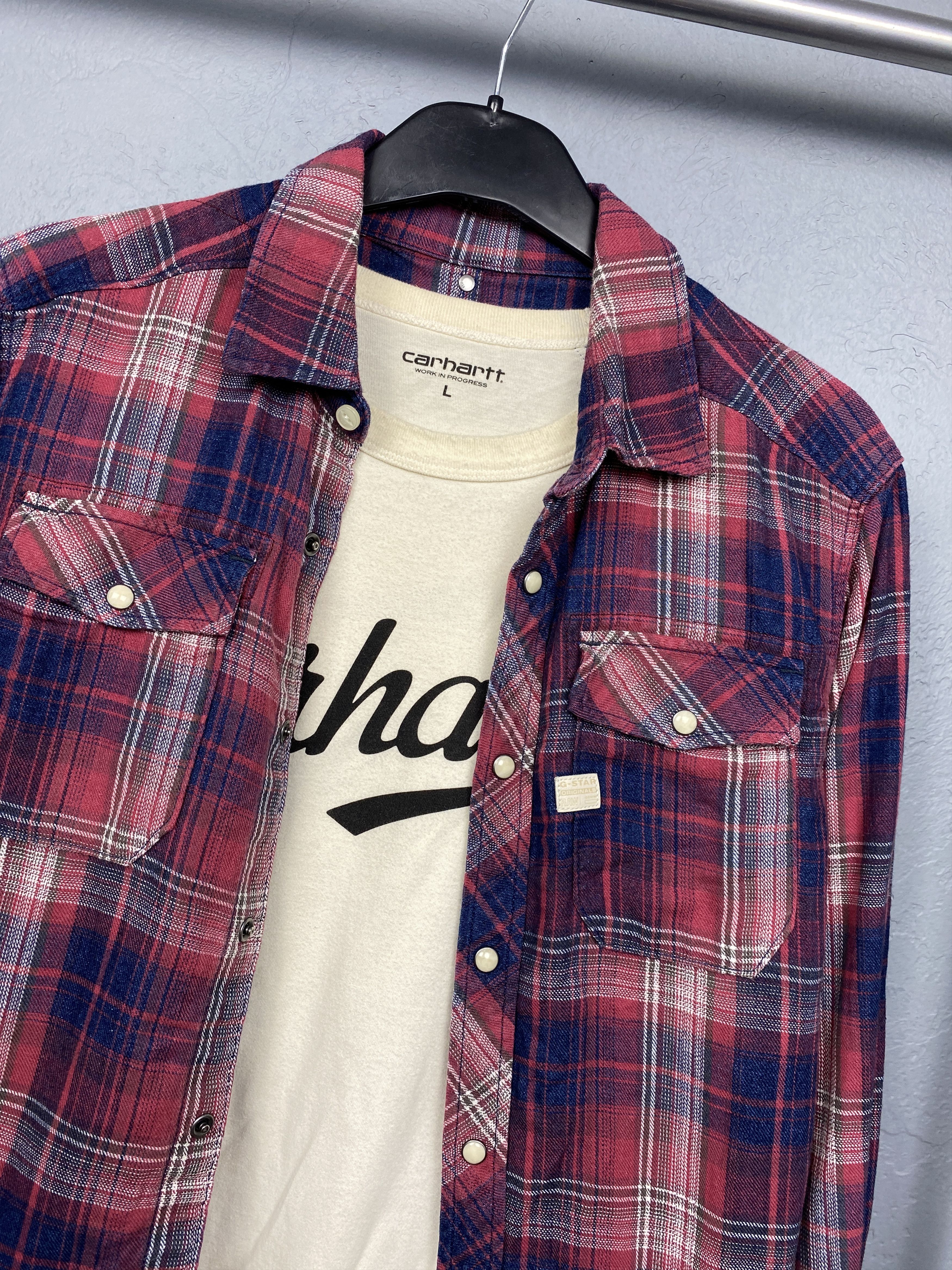 G-Star G Star Raw Vintage Mens Flannel Plaid Shirt Size US S / EU 44-46 / 1 - 2 Thumbnail