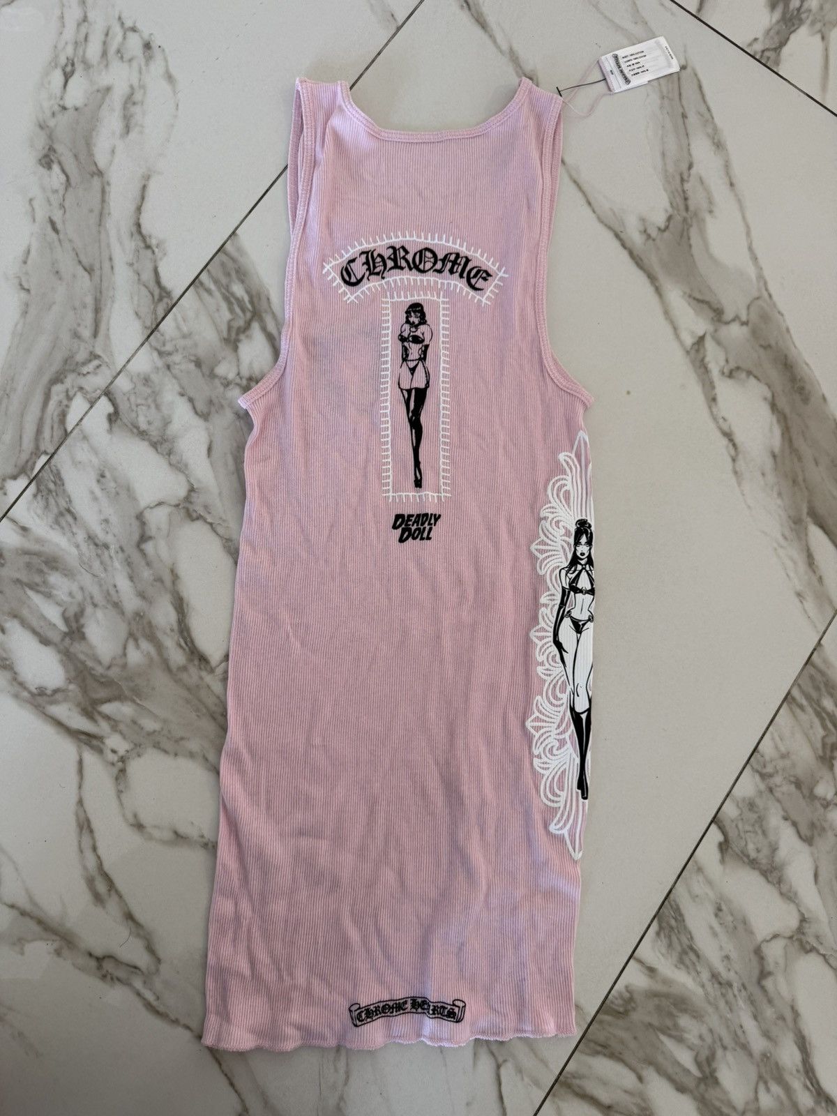 Chrome Hearts Chrome Hearts Pink Deadly Doll Tank Top Dress Size M / US 6-8 / IT 42-44 - 3 Thumbnail