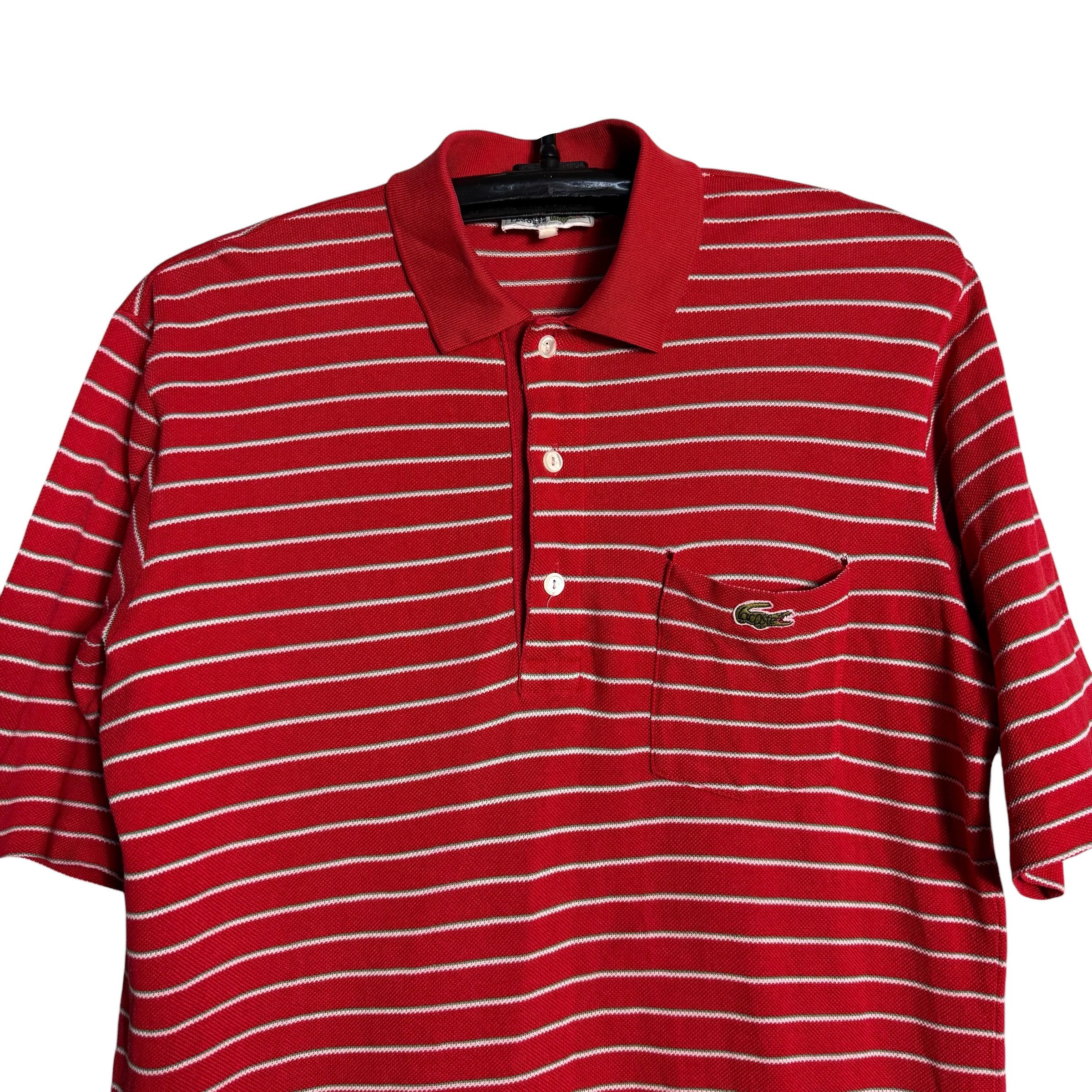 Lacoste 🔥RARE🔥Vintage Chemise Lacoste Stripes Single Pocket Polo Size US M / EU 48-50 / 2 - 2 Thumbnail