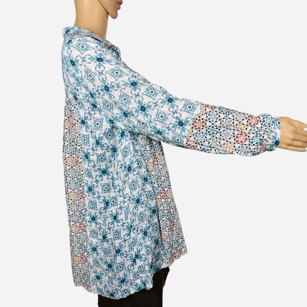 Other NWT New Jane and Delancey Patchwork Rayon Long Sleeve Shirt Size S / US 4 / IT 40 - 3 Thumbnail