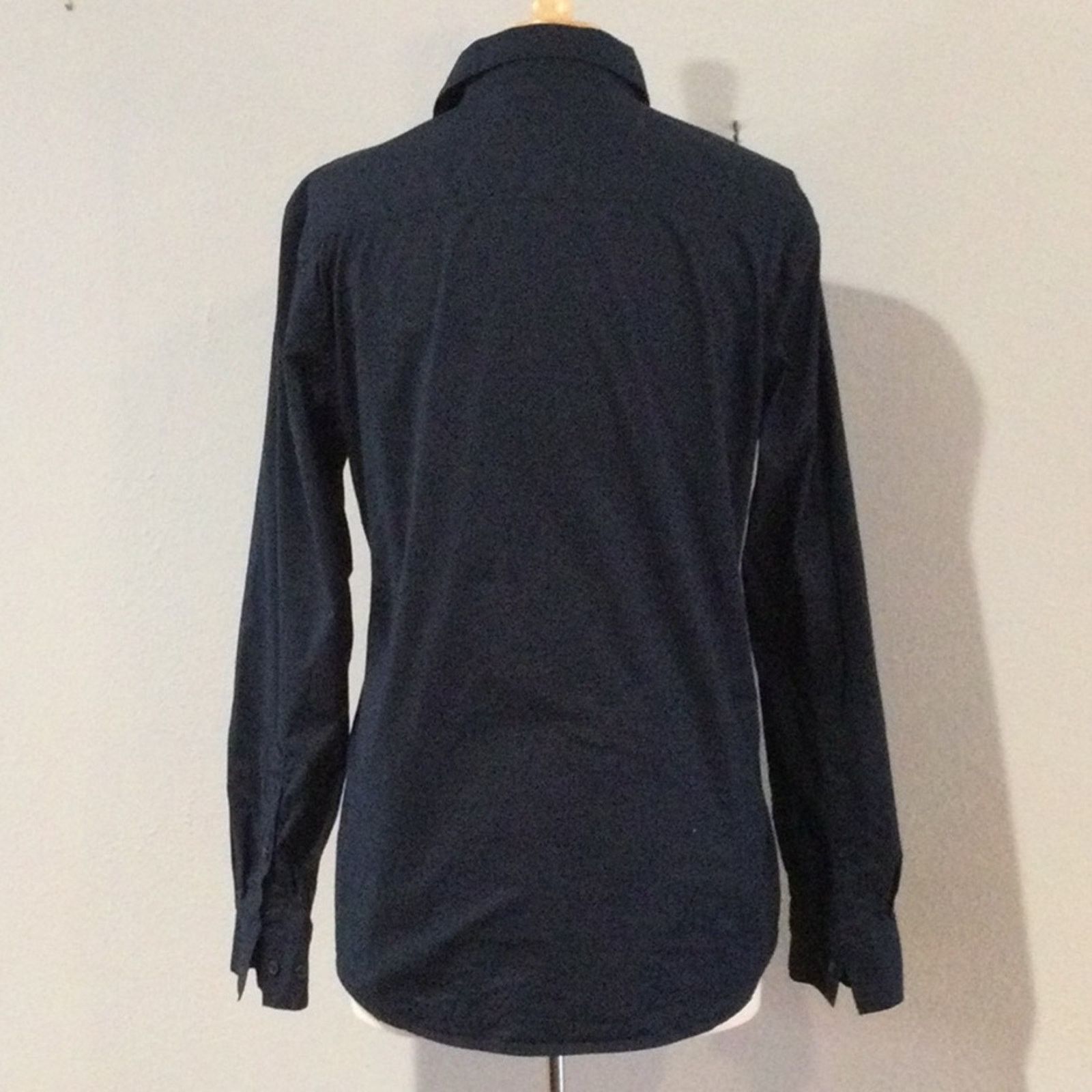 Alexander Julian Alexander Julian Stretch Navy Button Up Collar Shirt Size M Size M / US 6-8 / IT 42-44 - 9 Thumbnail