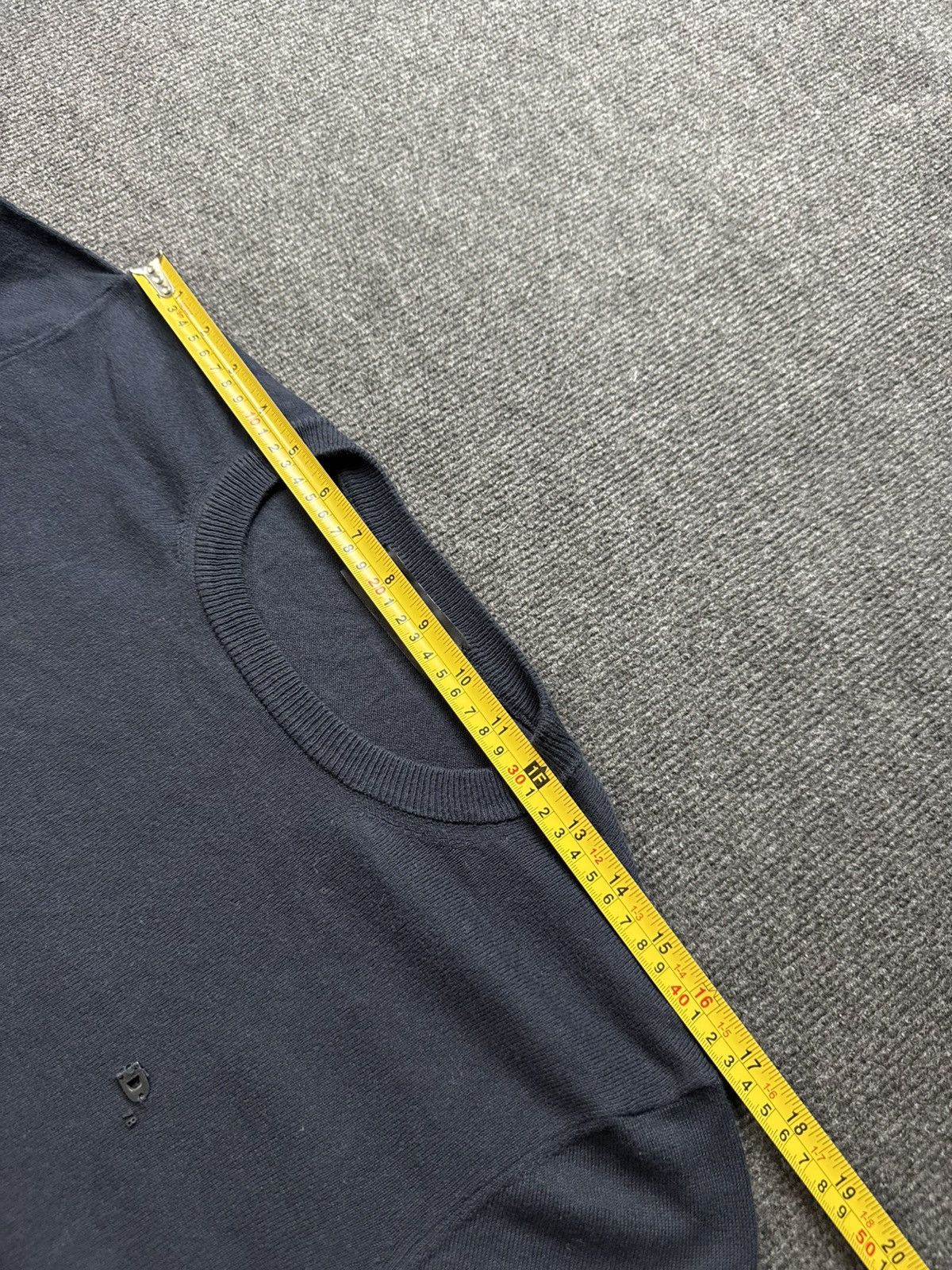 Diesel Luxury 00s Diesel Knit Sweater Navy Minimal Logo Crewneck Size US M / EU 48-50 / 2 - 18 Thumbnail