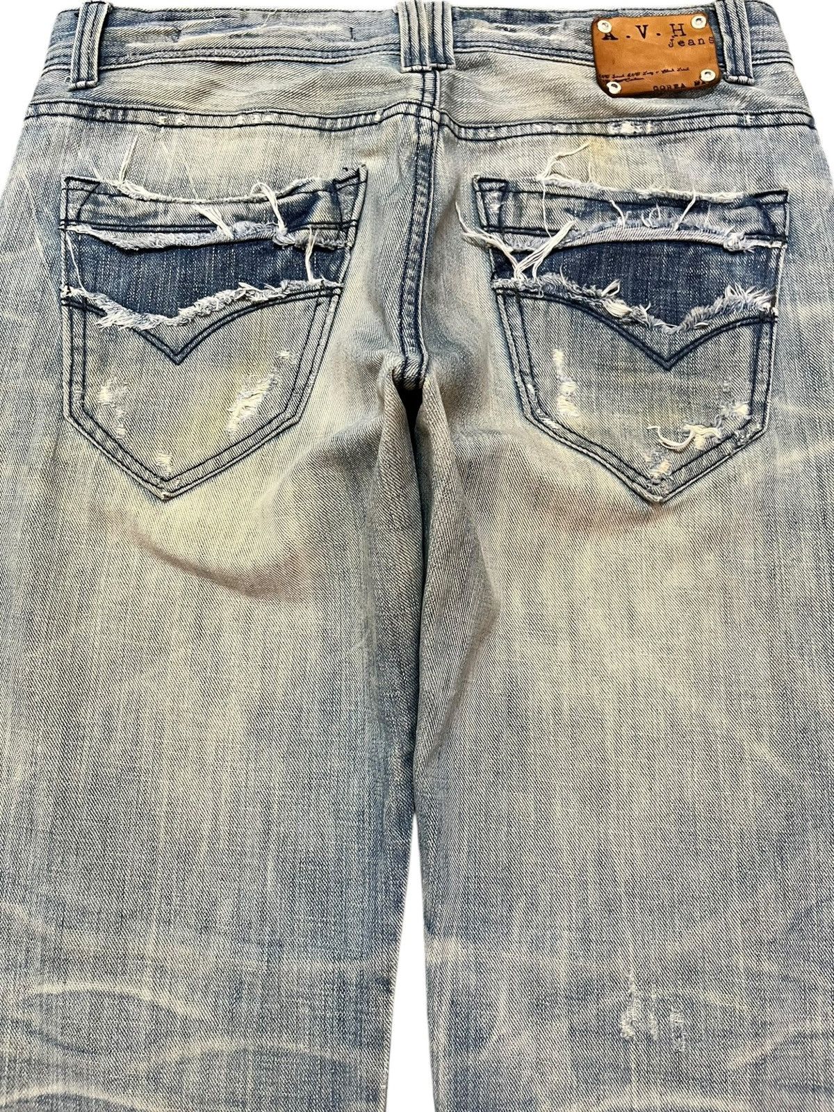 Hysteric Glamour Vintage A.V.H Baggy Skater Mudwash Distressed Denim Size US 33 - 6 Thumbnail
