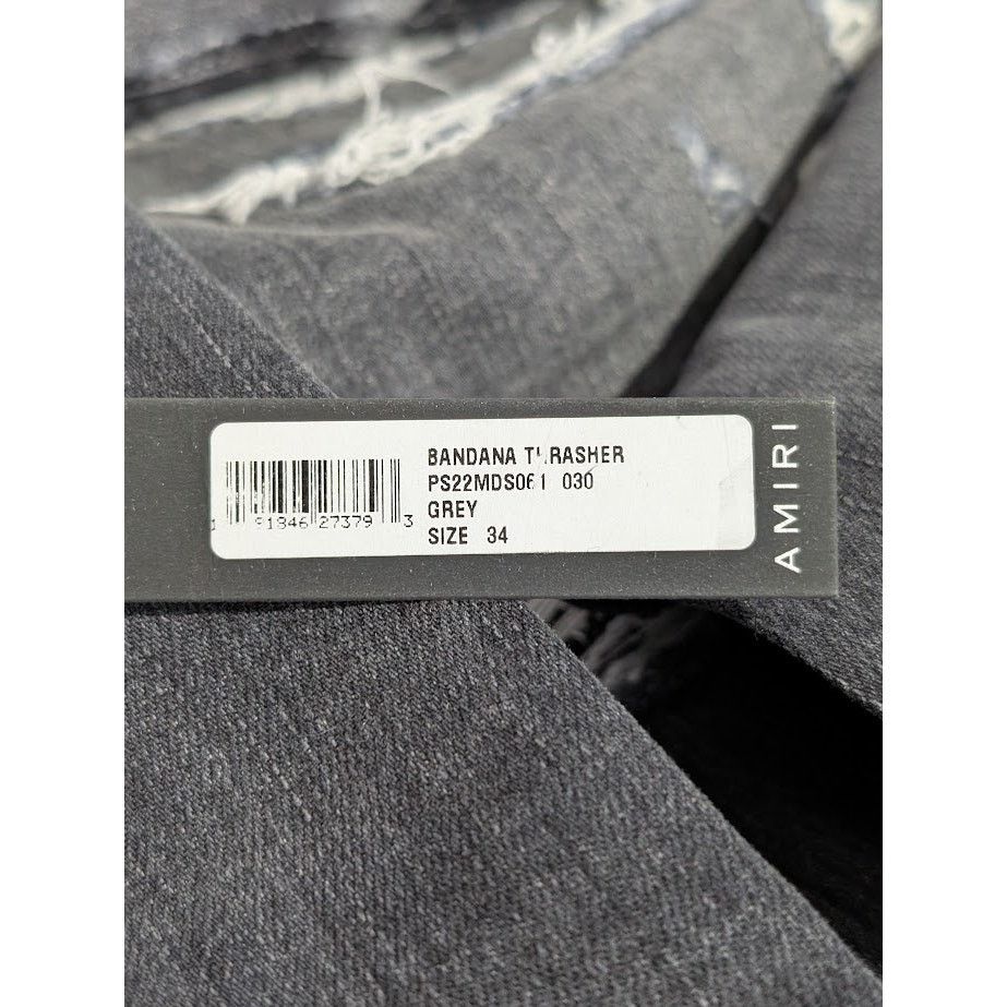 Amiri o1rshd1 Bandana Thrasher Jeans in Grey Size US 34 / EU 50 - 19 Thumbnail