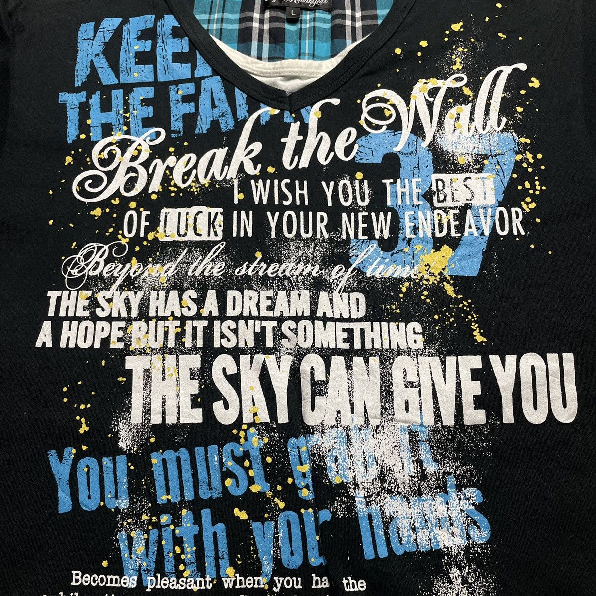 If Six Was Nine × Japanese Brand × Le Grande Bleu (L.G.B.) 🇯🇵 Y2K ORIGINAL REMAK GEAR POEM DOUBLE LAYER TSHIRT Size US L / EU 52-54 / 3 - 9 Thumbnail