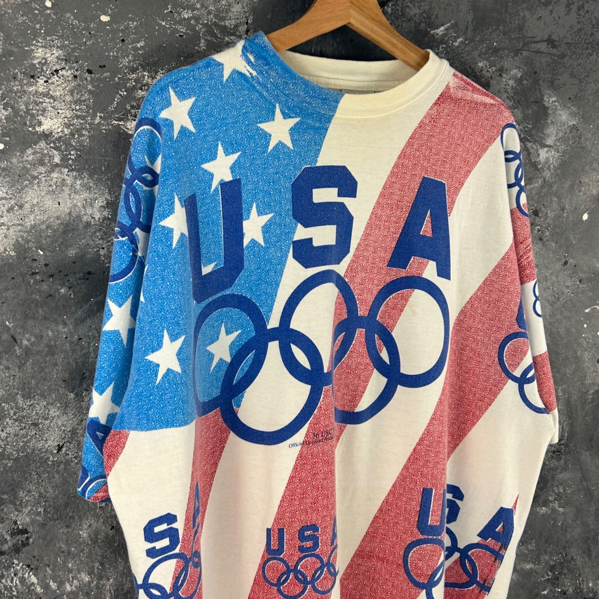 Vintage Vintage 90’s Olympics USA shirt Size US XXL / EU 58 / 5 - 2 Thumbnail