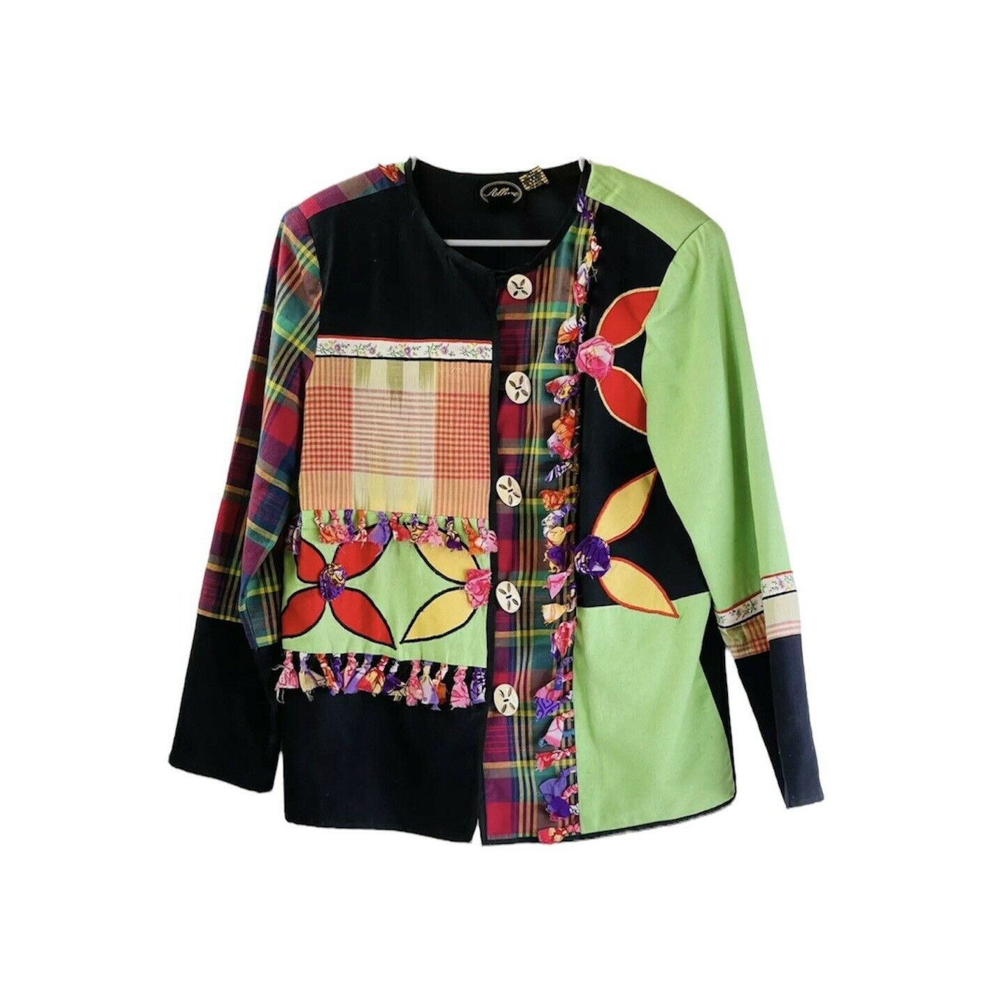 Other Vintage Allure Patchwork Jacket Crazy Quilt Applique Wearabl Size M / US 6-8 / IT 42-44 - 1 Thumbnail