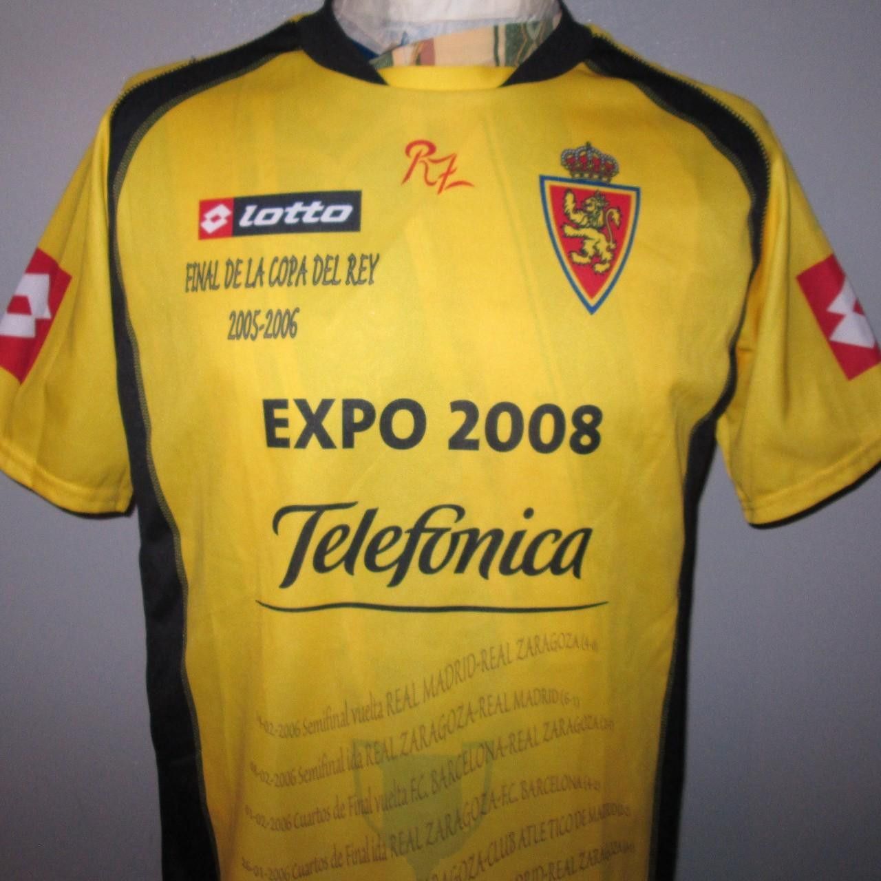 Lotto Sport Real Zaragoza Spain 2005 2006 Third 3rd Shirt Jersey Size US M / EU 48-50 / 2 - 4 Thumbnail