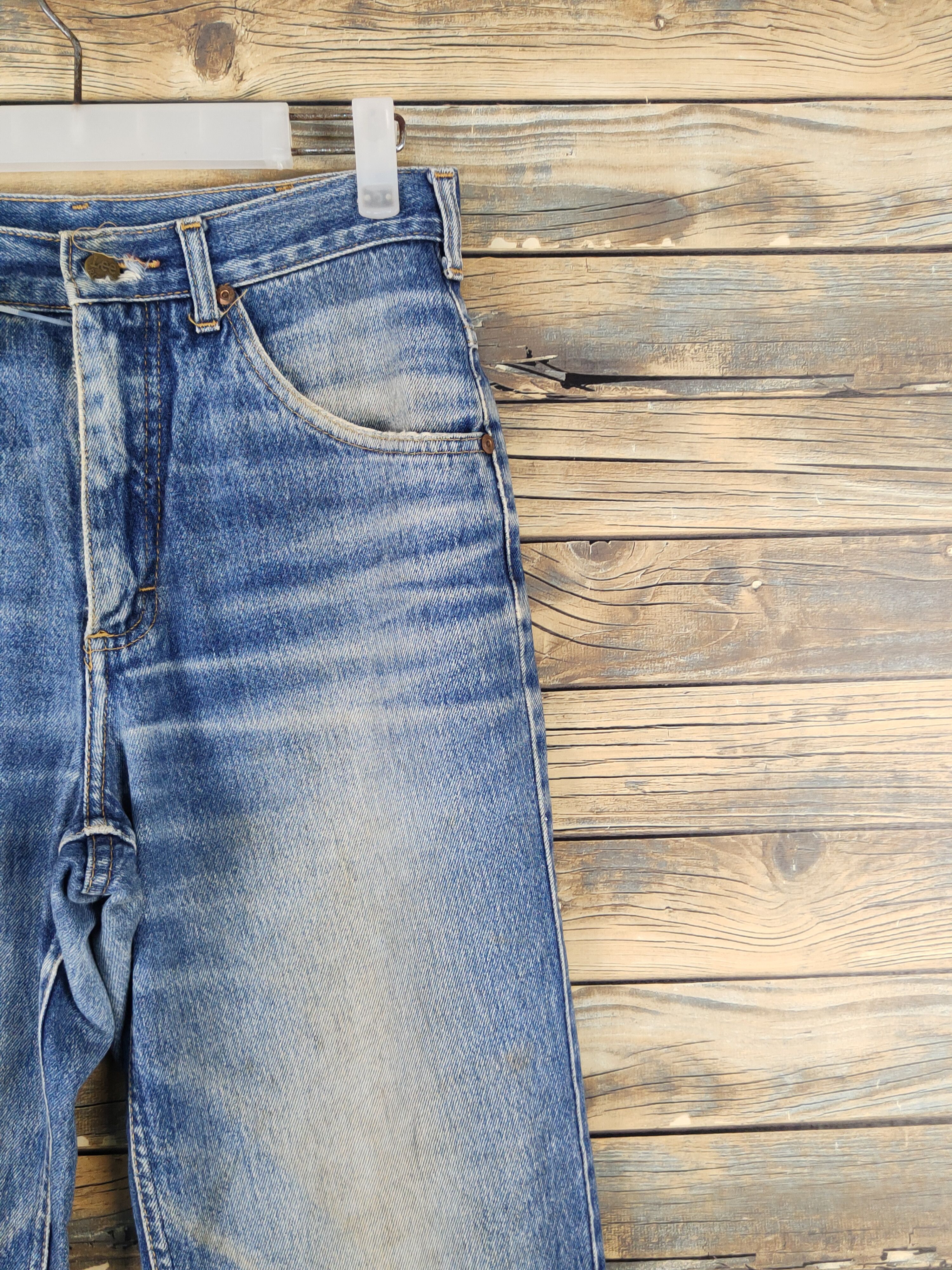 Lee Lee Blue Distressed Ripped vintage denim Jeans #W1497 Size US 29 - 5 Thumbnail
