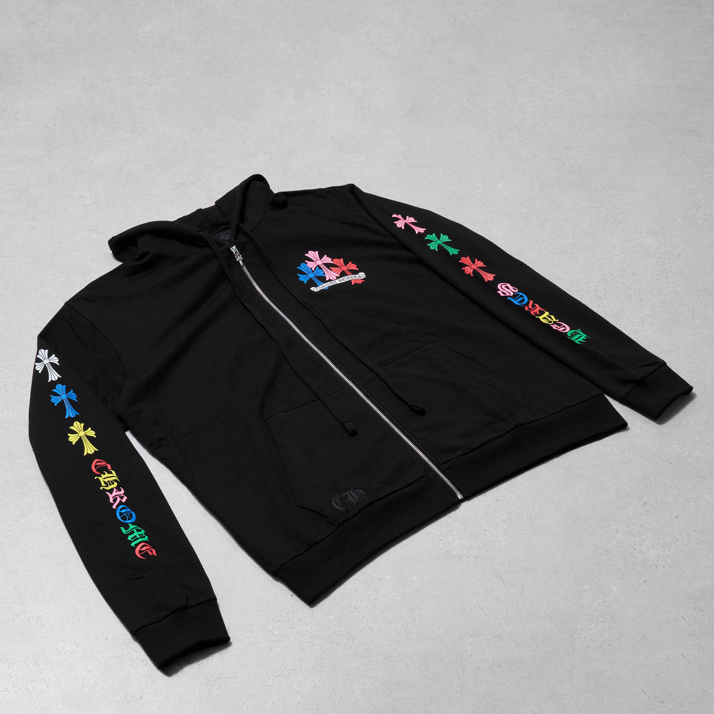 Chrome Hearts CHROME HEARTS Multicolor Cross Cemetery Zip Up Hoodie BLACK Size US XL / EU 56 / 4 - 2 Thumbnail