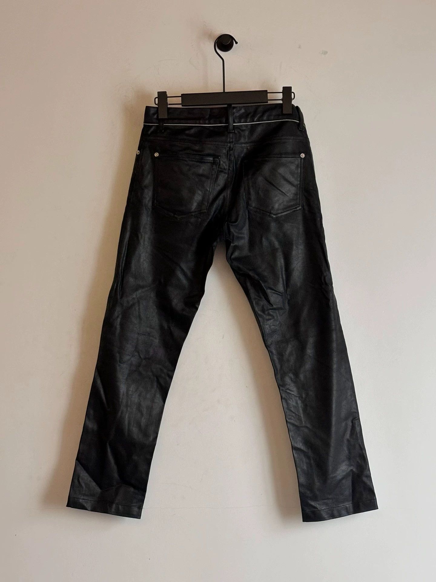 Balenciaga Balenciaga 2010 A/W Fitted Waxed Straight Jeans 30 Size US 30 / EU 46 - 4 Thumbnail
