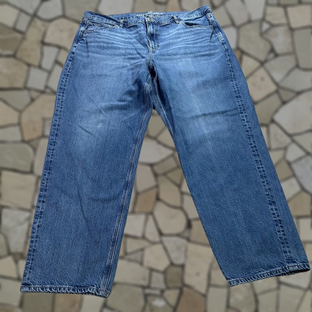 American Eagle Outfitters VINTAGE American Eagle 90s Straight Jeans Womens 20 Blue High Rise Relaxed 44x31 Denim Size 42" / US 20 - 1 Thumbnail