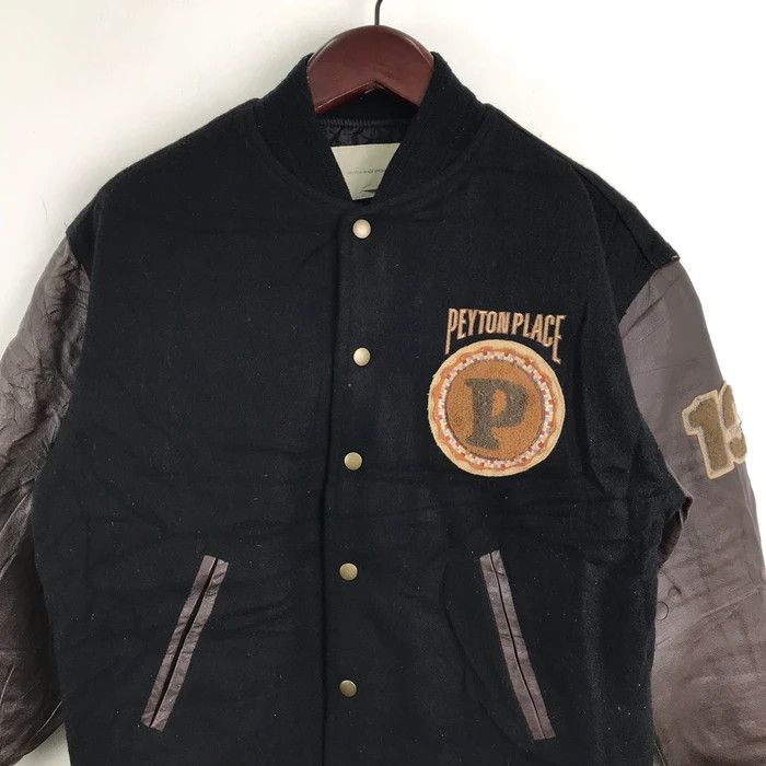 Japanese Brand × Vintage SY0089 VTG PEYTON PLACE SPORTS LEATHER VARSITY JACKET Size US L / EU 52-54 / 3 - 2 Thumbnail