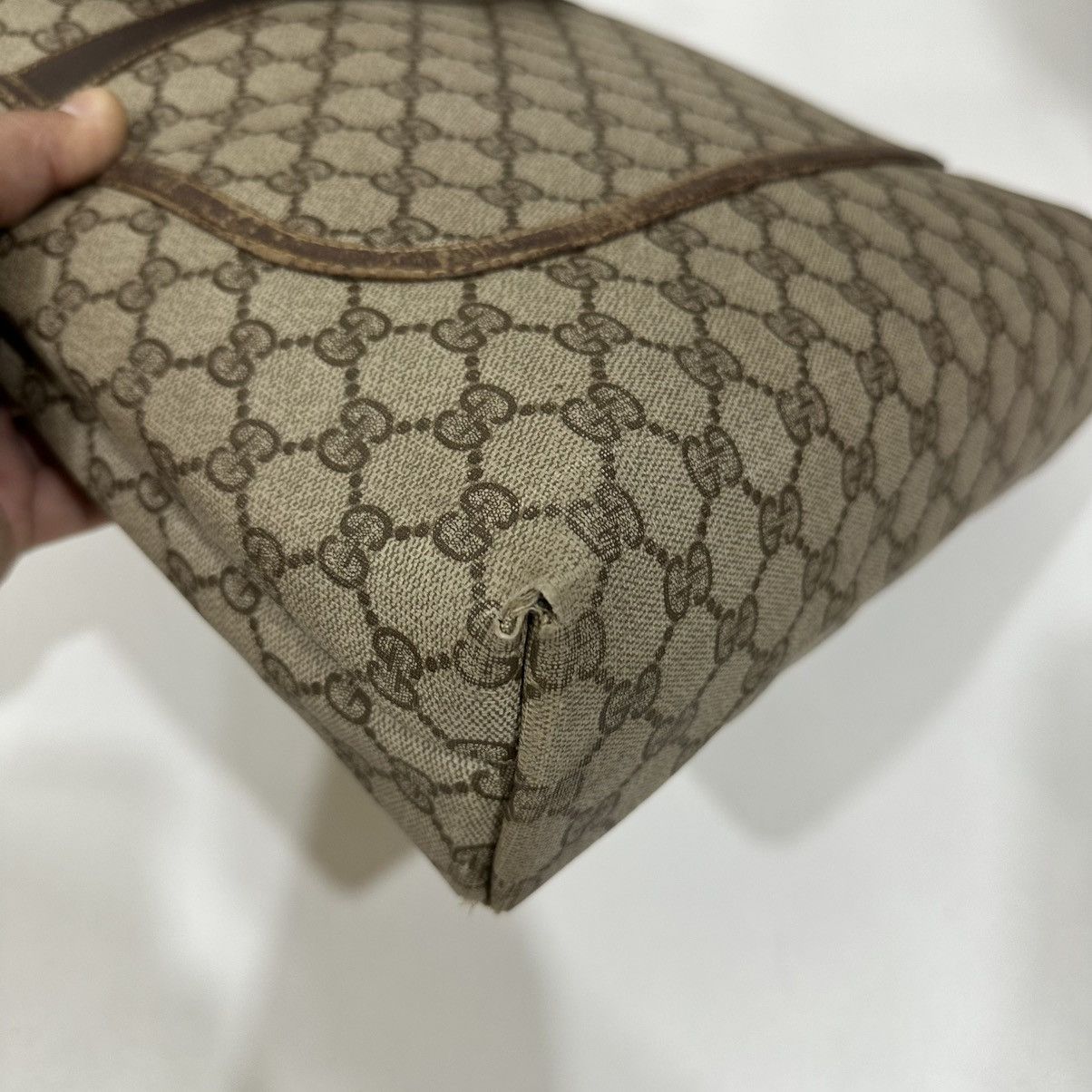 Gucci GG WEB SHERRY LINE VINTAGE GUCCI TOTE BAG 32 Size ONE SIZE - 8 Thumbnail