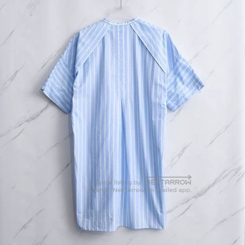 Jil Sander Jil Sander size 36 Ladies Blue and White Striped Shirt Dres Size 35" - 5 Thumbnail