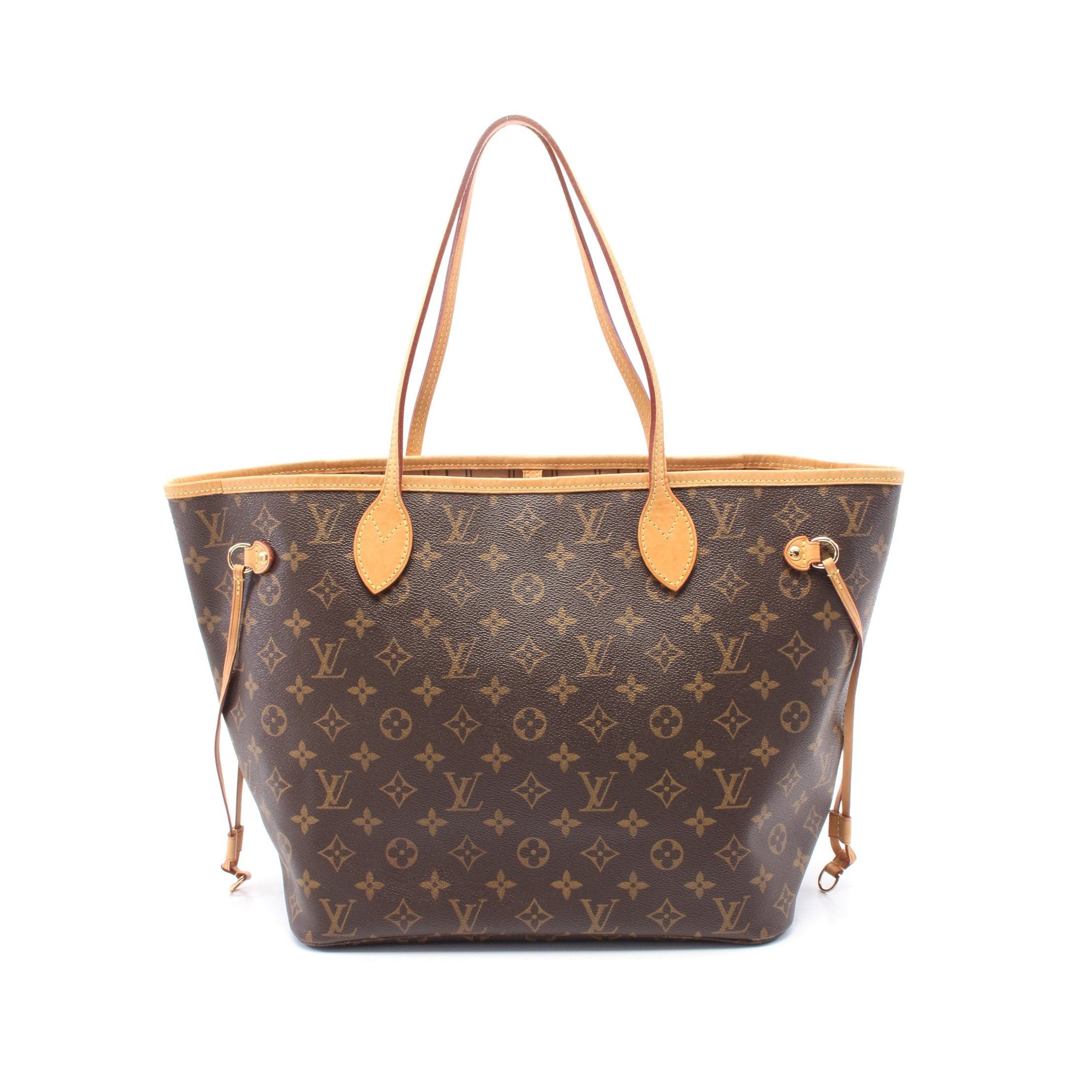 Louis Vuitton Louis Vuitton Neverfull Mm Monogram Shoulder Bag Tote Leather Brown Size ONE SIZE - 1 Thumbnail