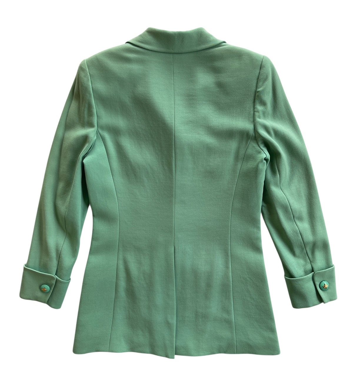 Celine Celine Turquoise Laine Coat Size XS / US 0-2 / IT 36-38 - 3 Thumbnail