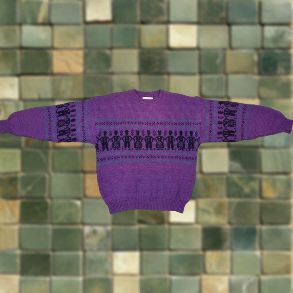 Pendleton VTG Pendleton 1980s Purple Wool Sweater Shirt L Mens Size L Purple 80s VTG Size US L / EU 52-54 / 3 - 1 Thumbnail