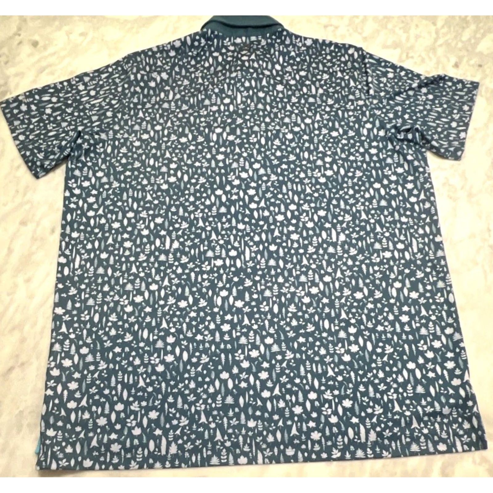 Vintage Greyson Golf Polo Shirt Men’s XL Magical Fern Blue Talking Rock Stretch Size US XL / EU 56 / 4 - 5 Thumbnail