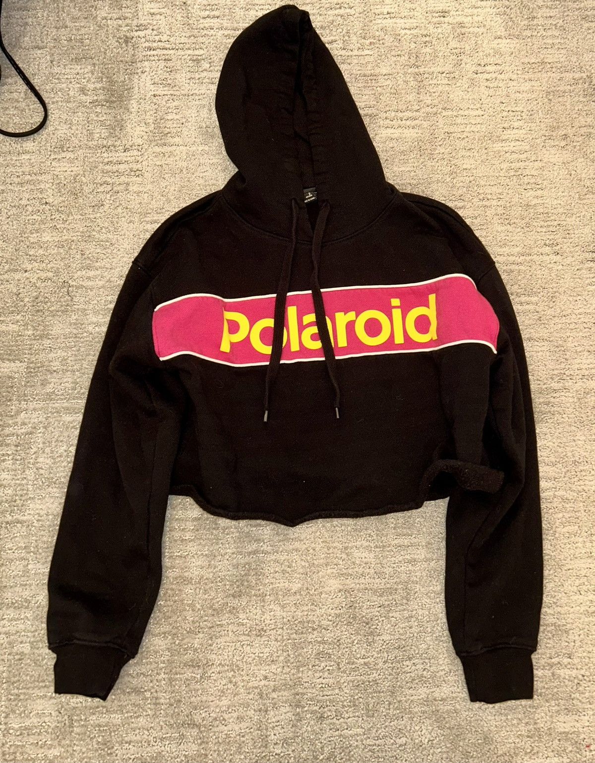 Polaroid Polaroid black cropped hoodie Size M / US 6-8 / IT 42-44 - 2 Thumbnail