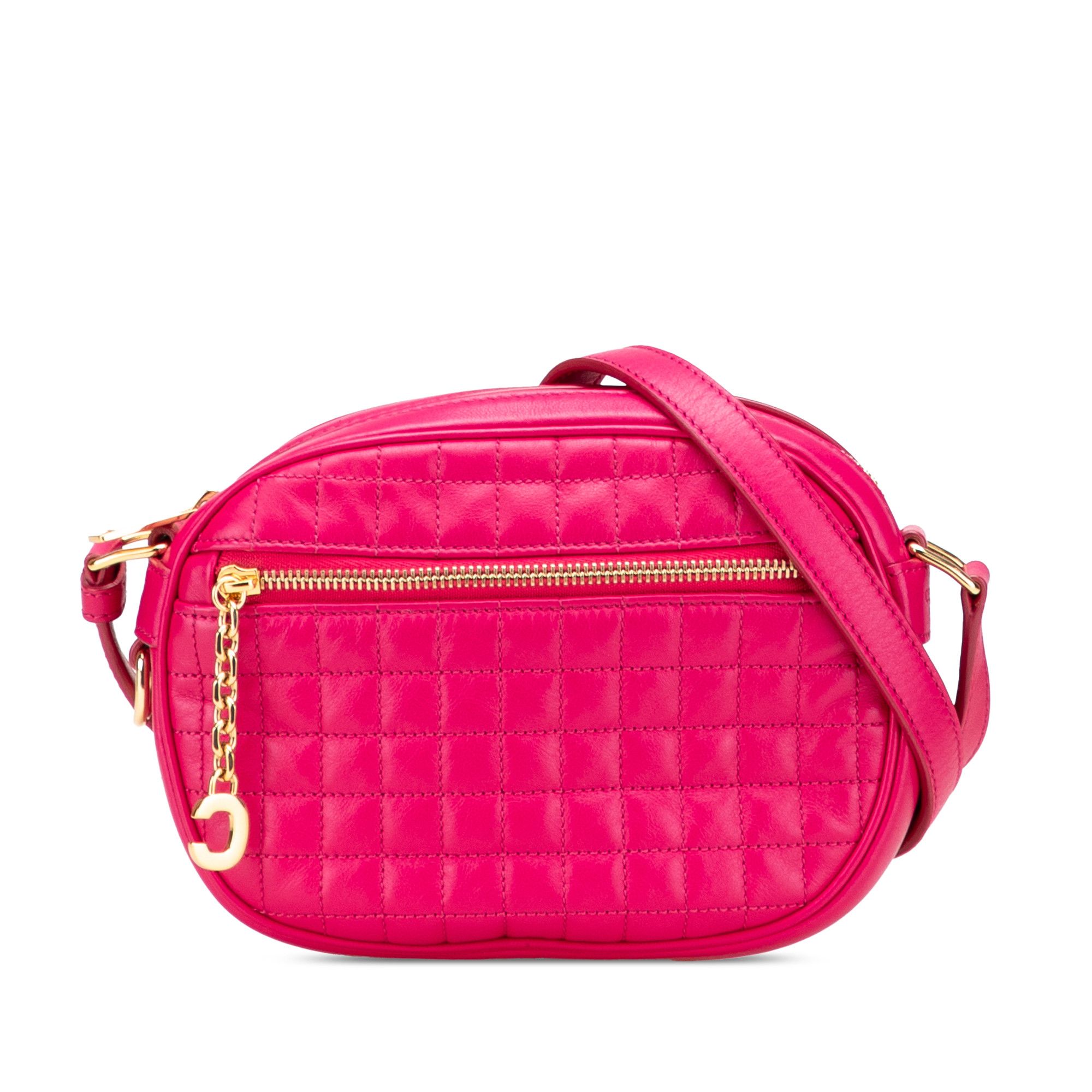 Celine Celine Quilted Calfskin C Charm Crossbody Size ONE SIZE - 1 Thumbnail