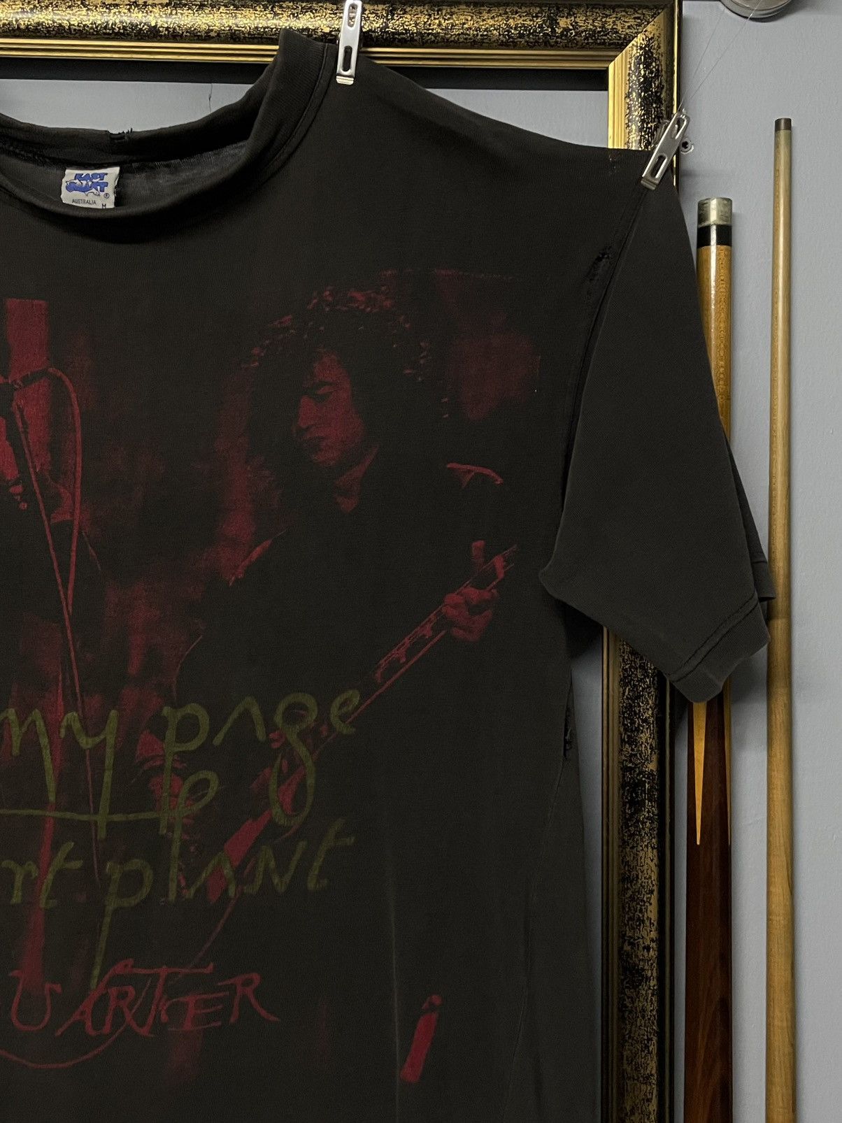 Band Tees Vintage 90s Original Jimmy Page & Robert Plan Sunfaded Tour Size US M / EU 48-50 / 2 - 5 Thumbnail