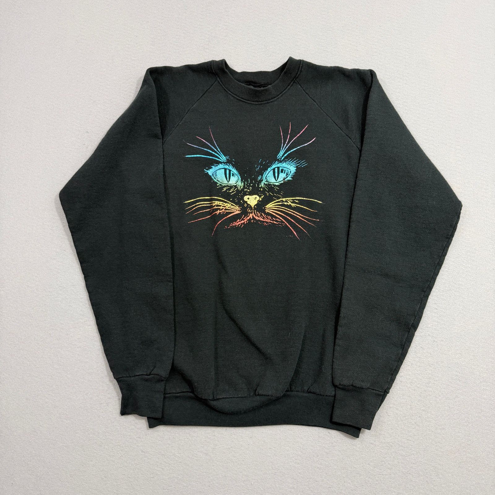 Vintage Vintage Black Cat Sweatshirt Size Extra Large Crewneck 90s Size US XL / EU 56 / 4 - 1 Thumbnail