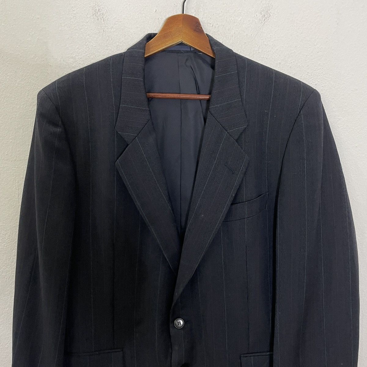 Yves Saint Laurent Vintage Yves Saint Lauren Stripe Coat Jacket Size US L / EU 52-54 / 3 - 4 Thumbnail