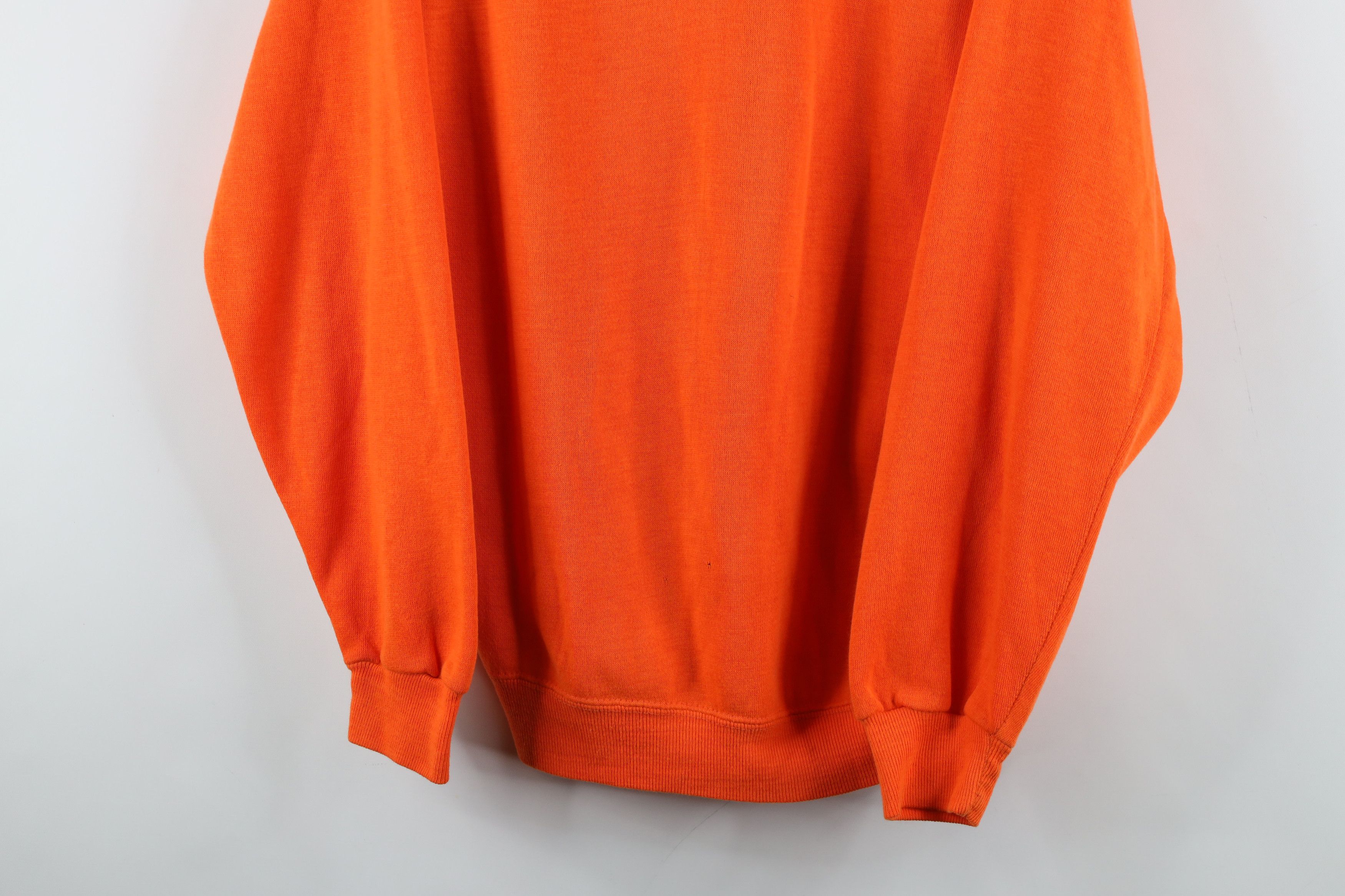 Vintage Vintage 70s Streetwear Blank Crewneck Sweatshirt Orange USA Size US L / EU 52-54 / 3 - 3 Thumbnail